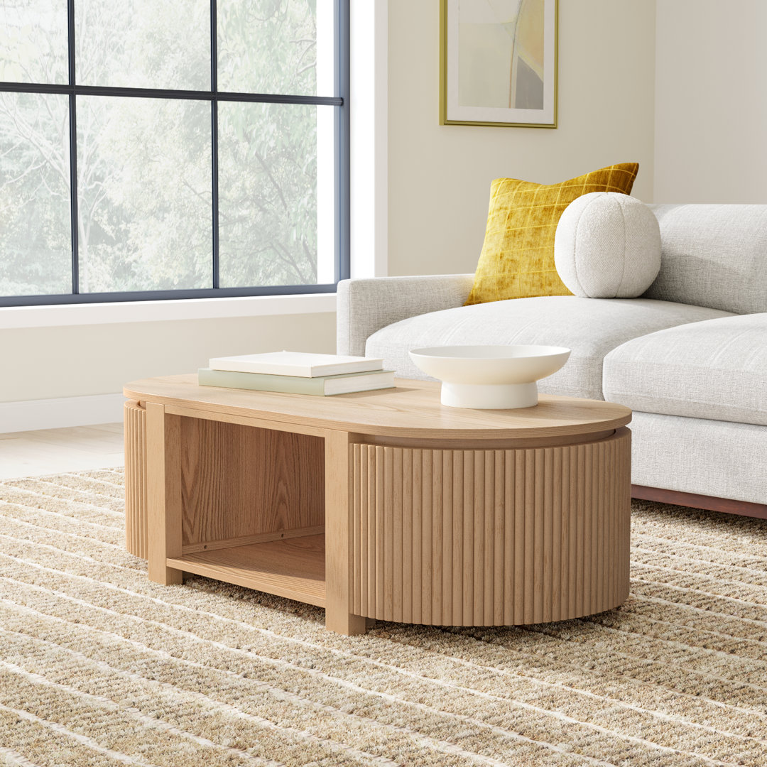 Christy Reeded Oval Coffee Table